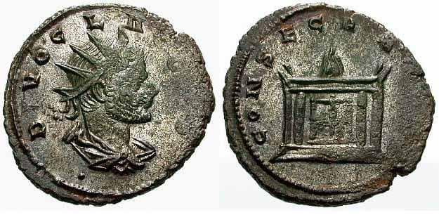 La Venera 10924 var (2) Claudius, AE antoninianus, Cyzicus mint