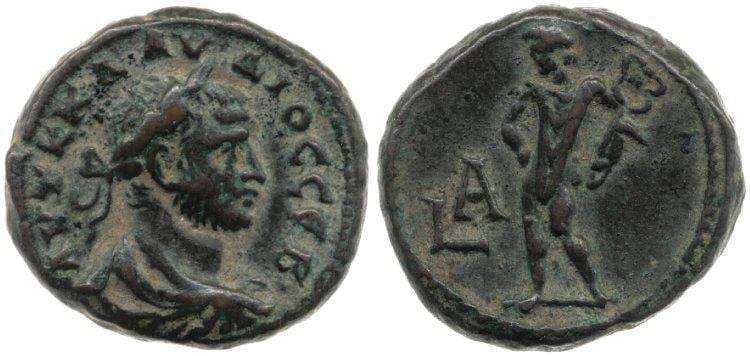 Alexandria Milne 4220 Claudius II, AE Potin tetradrachm of Alexandria, Egypt