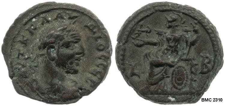 Alexandria Milne 4257A Claudius II, AE Potin tetradrachm of Alexandria, Egypt