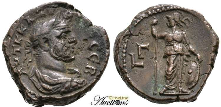 Alexandria Milne 4284 Claudius II, AE Potin tetradrachm of Alexandria, Egypt