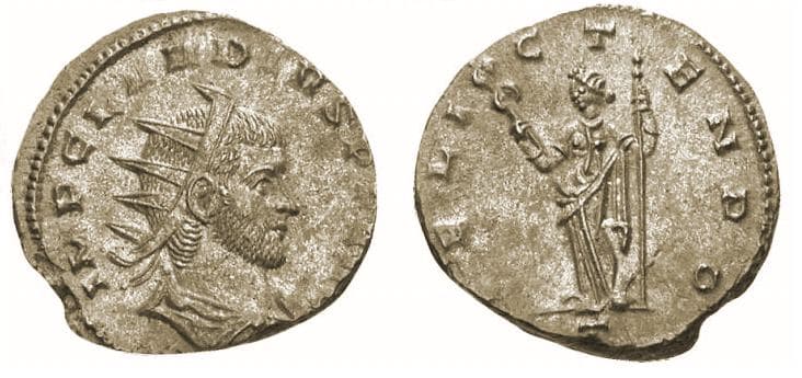 Morgat 859 RIC 145v Claudius II, Billon antoninianus, Milan mint