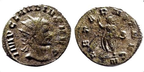 RIC 16 rad Claudius II, AE antoninianus, Rome