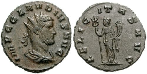 RIC 32 rad,dr,cuir Claudius II AE antoninianus