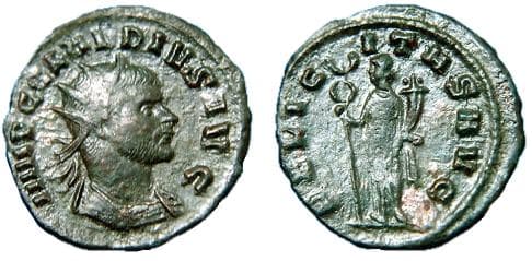 RIC 32 rad,cuir Claudius II AE antoninianus