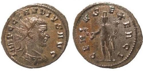 RIC 48 rad,dr,cuir Claudius II AE antoninianus
