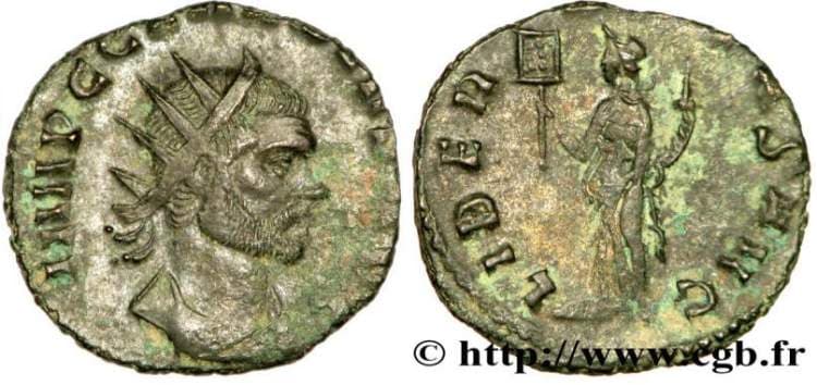 RIC 57 seen from back Claudius, antoninianus, Rome, 18,5mm, 2