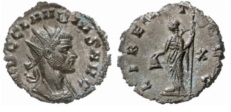 RIC 62 var Claudius II Billon antoninianus