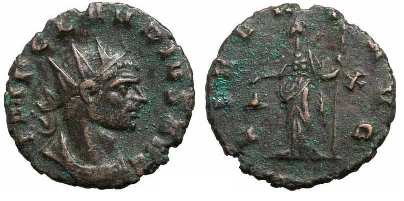 RIC 63v,X Claudius II AE antoninianus