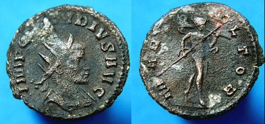 RIC 66 rad,cuir Claudius II AE antoninianus
