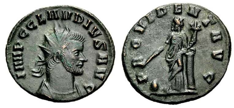 RIC 91 rad,cuir Claudius II AE antoninianus