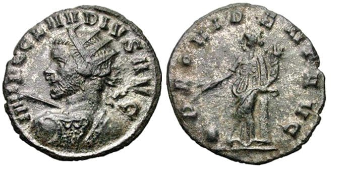 RIC 91 RDC-Sp-Sh Claudius AE antoninianus, Rome