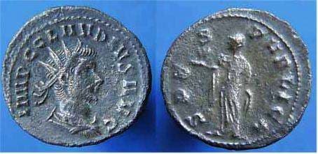 RIC 102 rad,dr, cuir Claudius II AE antoninianus