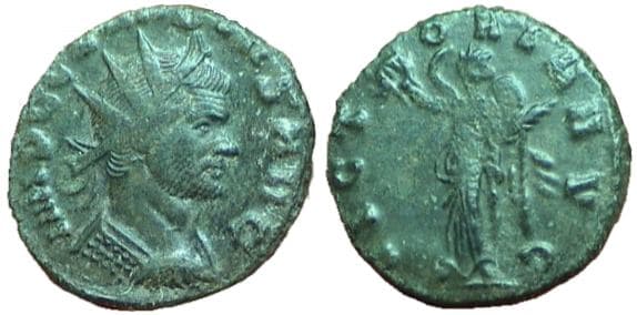 RIC 104 rad,cuir back Claudius II antoninianus, Rome, 269 AD