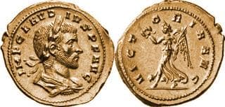 RIC 135 Claudius II, AV aureus, Rome mint
