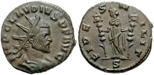 RIC 149 var (1) Claudius II AE antoninianus
