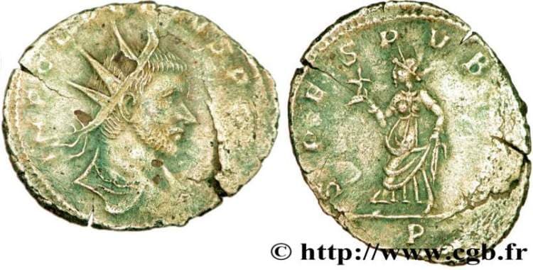 RIC 168 var Cunetio 2240 Claudius, antoninianus, Milan, 20