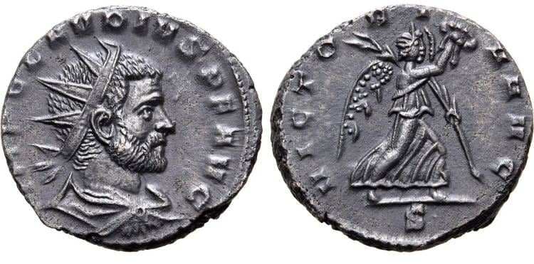 Normanby hoard 1008 RIC 171v Claudius II AE antoninianus, IMP CLAVDIVS PF AVG, radiate, draped and cuirassed bust right,