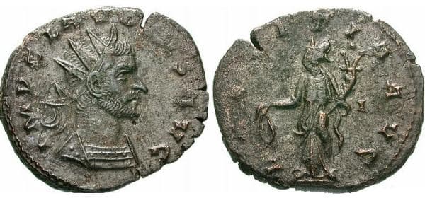RIC 181 rad,cuir Claudius II, AD 268-270, AE antoninianus (18mm)