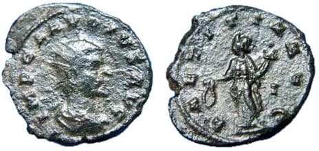RIC 181 rad,dr,cuir Claudius II, AD 268-270, AE antoninianus