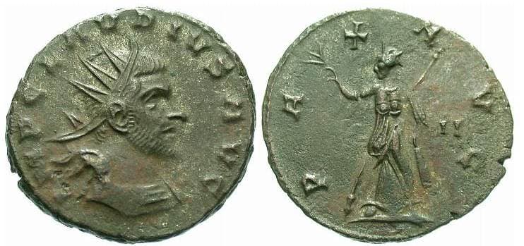 RIC 186 rad,cuir Claudius II AE antoninianus