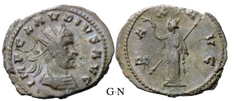 RIC 186 no fieldmark Claudius II, AE antoninianus, Siscia mint, 268-270 AD