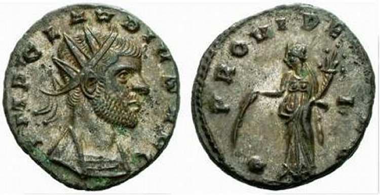 RIC 187 rad,cuir, T Claudius II AE antoninianus