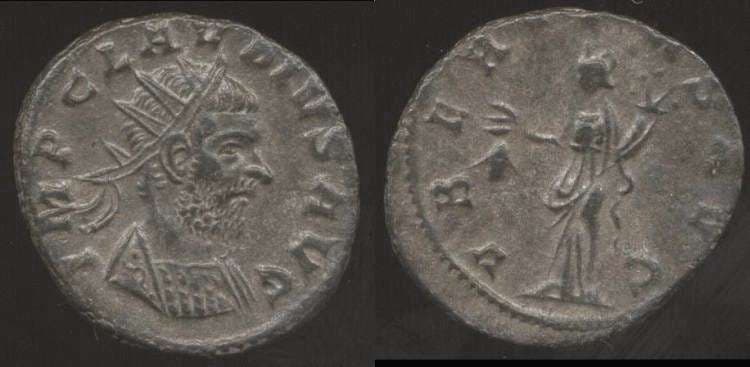 RIC 193 rad,cuir Claudius II AE antoninianus