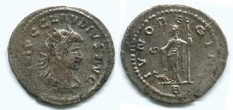 RIC 212 rad,dr,cuir Claudius II AE antoninianus
