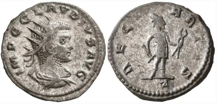 RIC 215 Claudius II, Antioch, AE antoninianus
