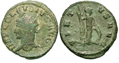 RIC 225 rad left Claudius II, Billon antoninianus, Antioch mint