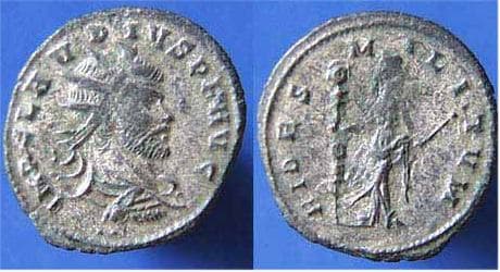 RIC 230 Claudius II, Billon antoninianus, Cyzicus mint