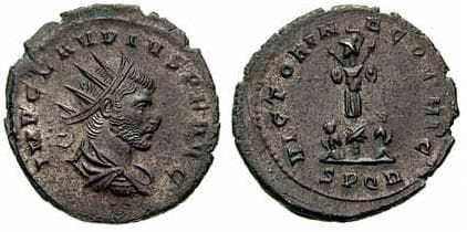 RIC 252, SPQR Claudius II AE antoninianus