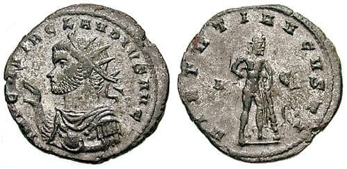 RIC 255 var Claudius II Silvered AE antoninianus