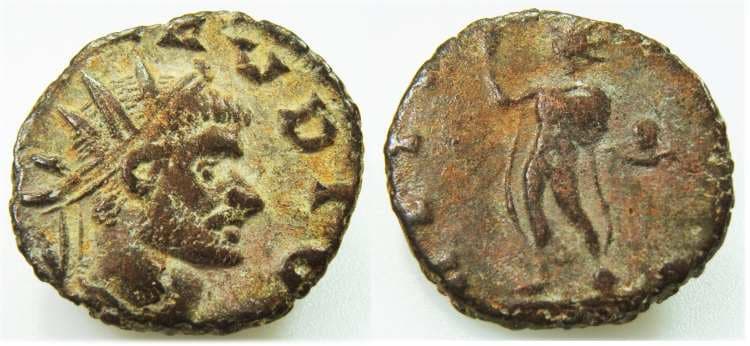 RIC 270 Claudius II AE antoninianus, Rome, Posthumous Issue, AD 270