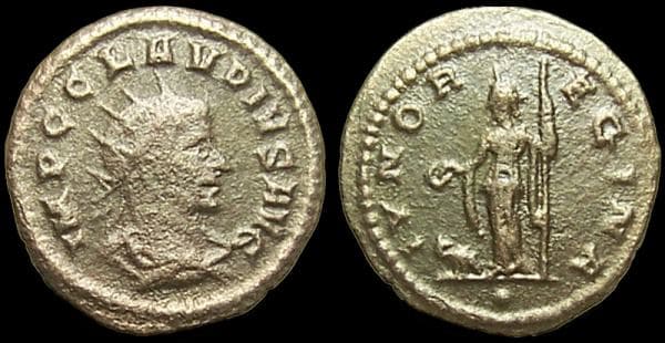 RIC 212 rad,dr,cuir dot Claudius II, antoninianus