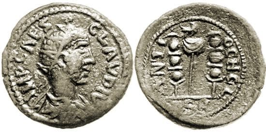 Antioch Pisidia Maerkl 32 Claudius II, AE25 of Pisidia, Antioch