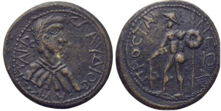 Prostanna Hunter 1 Claudius II, AE 30 of Prostanna, Pisidia, 19 g