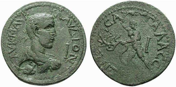 Sagalassos BMC 49 Claudius II, AE28 of Sagalassos, 10 Assaria