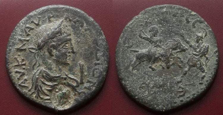 Sagalassus Owen 10136 Claudius II, AE Decassarion of Sagalassus, Pisidia