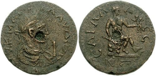 Sagalassus SNG von Aulock 5197 Claudius II AE32mm of Sagalassus, Pisidia
