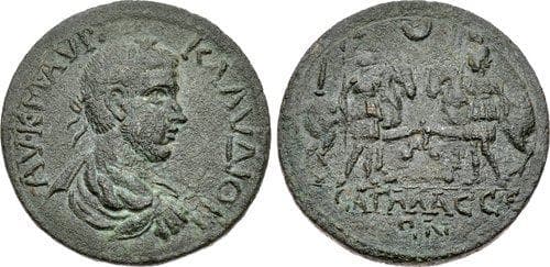 Sagalassus SNG von Aulock 8628 Claudius II AE 10 Assaria of Sagalassus, Pisidia