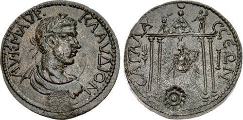 Sagalassus SNG v Aulock 8629 var Claudius II AE 10 Assaria of Sagalassus, Pisidia