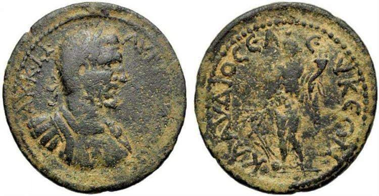 Seleucia SNG France 1909 Claudius II, AE32 of Seleucia, Pisidia