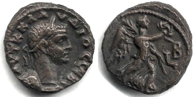 Alexandria Milne 4235 Claudius II Potin Tetradrachm of Alexandria