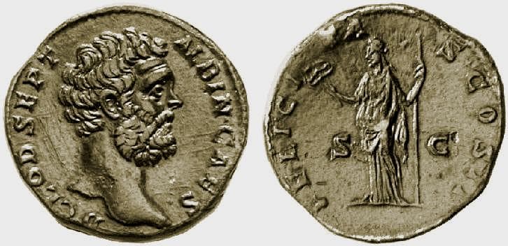 RIC 52b Sear (1988) 1731 Clodius Albinus, AE Sestertius