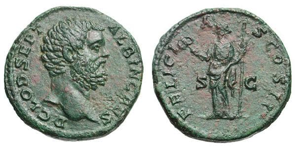 RIC 58 Clodius Albinus, as Caesar (193-195 AD), AE Dupondius