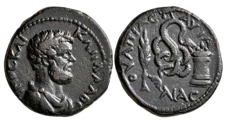 Pautalia Varbanov 4614 Clodius Albinus AE24 of Pautalia, Thrace