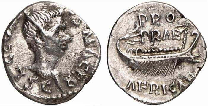 Hewitt g/5-2 (2) Clodius Macer Denarius, Carthage, AD 68