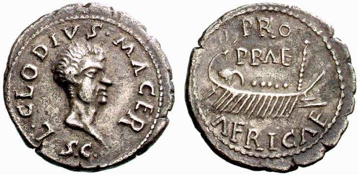 RIC 42 var 2 Clodius Macer