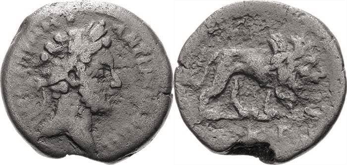 Alexandria Dattari 3963 Commodus AE Diobol of Alexandria, Egypt, 23-24mm; 9